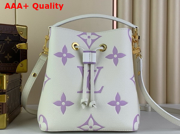 Louis Vuitton Neonoe BB Bicolor Monogram Empreinte Leather Latte Bubble Tea Purple Replica