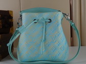 Louis Vuitton Neonoe BB Bucket Bag Vert Deau Green Sprayed and Embossed Grained Cowhide Leather Replica