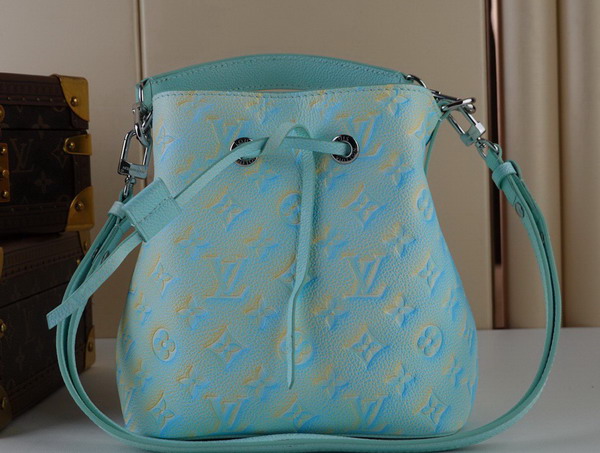 Louis Vuitton Neonoe BB Bucket Bag Vert Deau Green Sprayed and Embossed Grained Cowhide Leather Replica