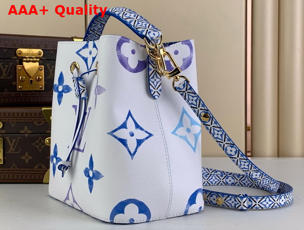 Louis Vuitton Neonoe BB Bucket Bag in Blue Monogram Coated Canvas M22986 Replica