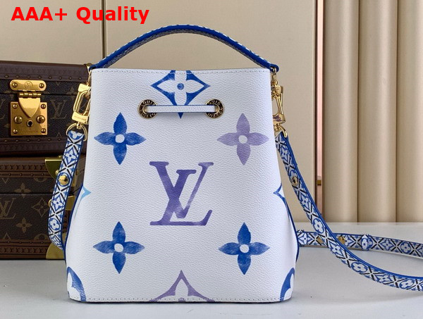 Louis Vuitton Neonoe BB Bucket Bag in Blue Monogram Coated Canvas M22986 Replica