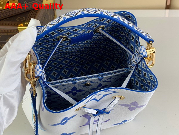 Louis Vuitton Neonoe BB Bucket Bag in Blue Monogram Coated Canvas M22986 Replica