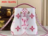 Louis Vuitton Neonoe BB Bucket Bag in Pink Monogram Coated Canvas Replica