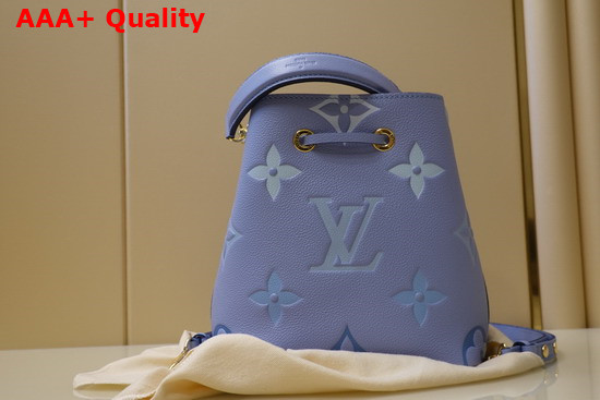 Louis Vuitton Neonoe BB Bucket Bag in Summer Blue Monogram Empreinte Leather Gradient Monogram Giant Motif M45709 Replica