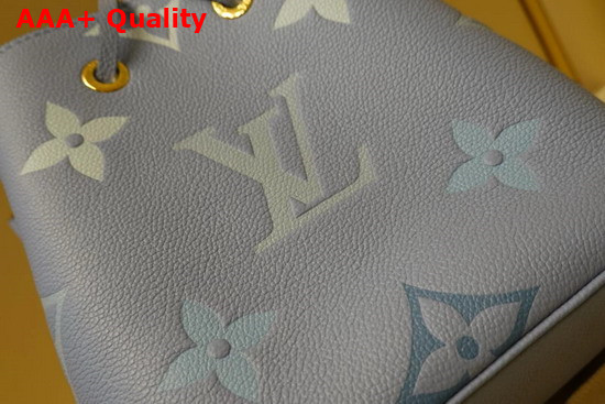 Louis Vuitton Neonoe BB Bucket Bag in Summer Blue Monogram Empreinte Leather Gradient Monogram Giant Motif M45709 Replica