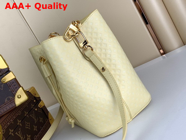 Louis Vuitton Neonoe BB Bucket Bag in Yellow Calfskin Leather Embossed with the Nano Monogram Pattern M22599 Replica