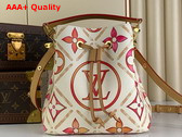 Louis Vuitton Neonoe BB Handbag in Coral Monogram Tiles Coated Canvas M25315 Replica