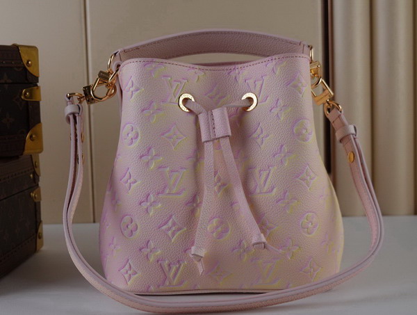 Louis Vuitton Neonoe BB Light Pink Sprayed and Embossed Grained Cowhide Leather M46174 Replica