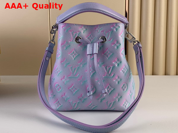 Louis Vuitton Neonoe BB Lilas Purple Sprayed and Embossed Grained Cowhide Leather Replica