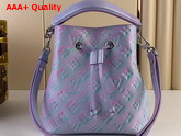 Louis Vuitton Neonoe BB Lilas Purple Sprayed and Embossed Grained Cowhide Leather Replica