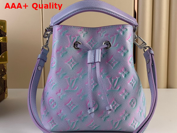 Louis Vuitton Neonoe BB Lilas Purple Sprayed and Embossed Grained Cowhide Leather Replica