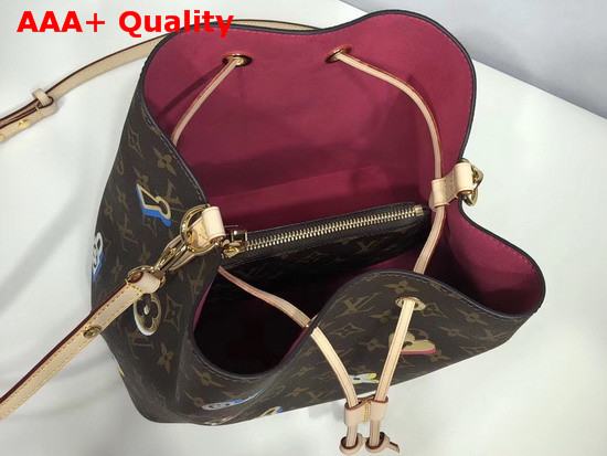 Louis Vuitton Neonoe Bucket Bag Features a Decor of Locks and Keys and Blossoms M44369 Monogram Replica