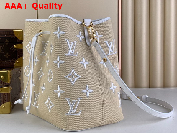 Louis Vuitton Neonoe MM Bucket Bag in Beige Lotus Canvas M22852 Replica