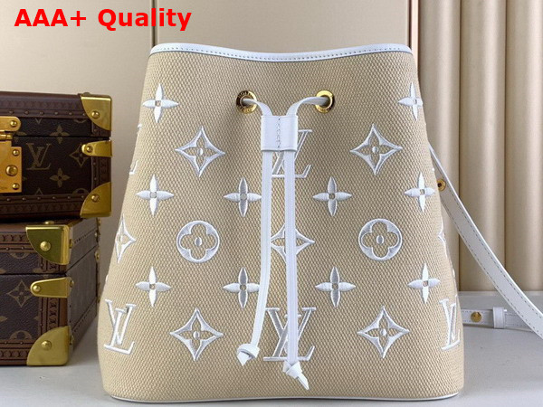 Louis Vuitton Neonoe MM Bucket Bag in Beige Lotus Canvas M22852 Replica