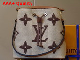 Louis Vuitton Neonoe MM Bucket Bag in Tan Monogram Raffia M57704 Replica