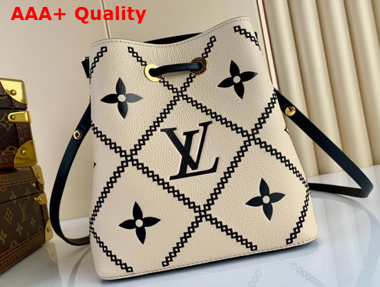 Louis Vuitton Neonoe MM Monogram Empreinte Creme M46023 Replica