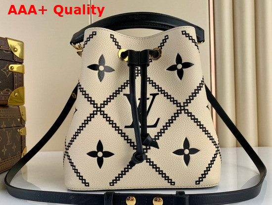 Louis Vuitton Neonoe MM Monogram Empreinte Creme M46023 Replica