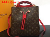 Louis Vuitton Neonoe Monogram Coated Canvas with Coquelicot Red Smooth Cowhide Leather Trim M43985 Replica