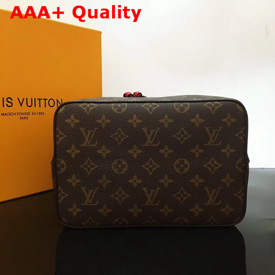 Louis Vuitton Neonoe Monogram Coated Canvas with Coquelicot Red Smooth Cowhide Leather Trim M43985 Replica