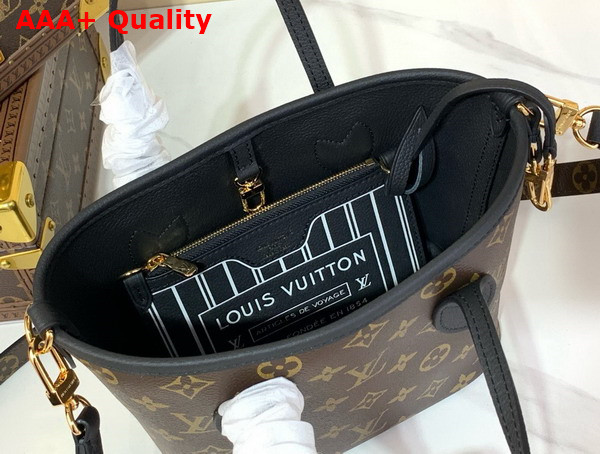 Louis Vuitton Neverfull Bandouliere Inside Out BB Black Cowhide Leather M12099 Replica