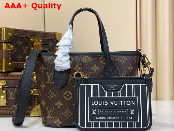 Louis Vuitton Neverfull Bandouliere Inside Out BB Black Cowhide Leather M12099 Replica