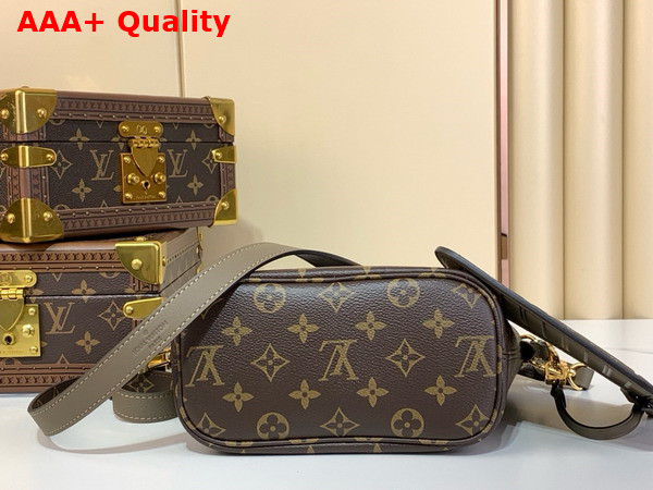 Louis Vuitton Neverfull Bandouliere Inside Out BB Dark Fango Cowhide Leather and Monogram Coated Canvas M12109 Replica