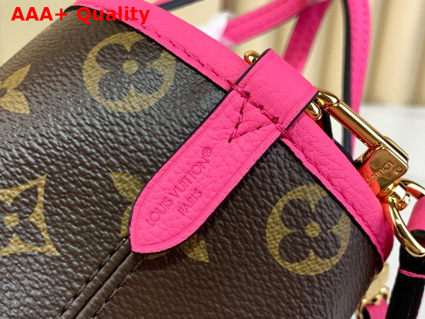 Louis Vuitton Neverfull Bandouliere Inside Out BB Rose Pondichery Cowhide Leather and Monogram Coated Canvas M12106 Replica