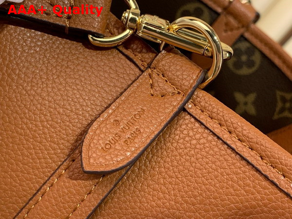 Louis Vuitton Neverfull Bandouliere Inside Out BB Tan Cowhide Leather and Monogram Coated Canvas Replica