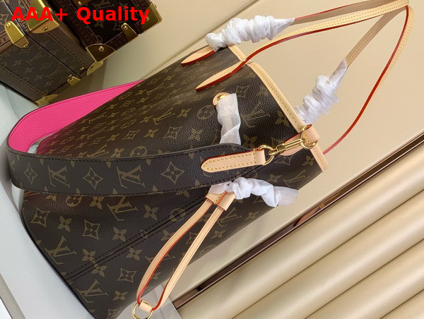 Louis Vuitton Neverfull Bandouliere Inside Out MM Monogram Rose Pondichery M12257 Replica