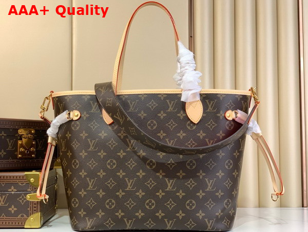 Louis Vuitton Neverfull Bandouliere Inside Out MM Monogram Rose Pondichery M12257 Replica