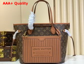 Louis Vuitton Neverfull Inside Out MM Tan Cowhide Leather and Monogram Coated Canvas M12061 Replica