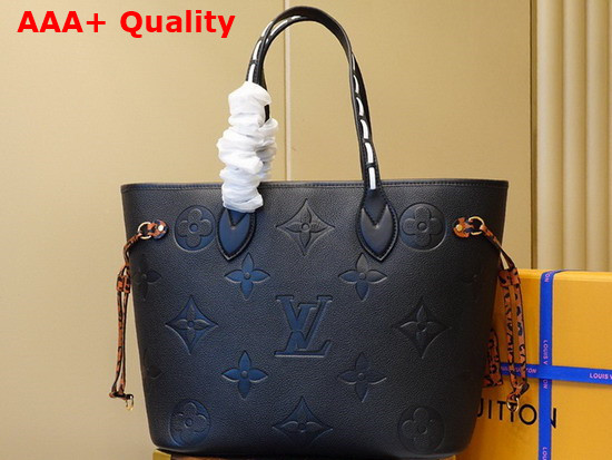 Louis Vuitton Neverfull MM Black Monogram Empreinte Leather M45856 Replica