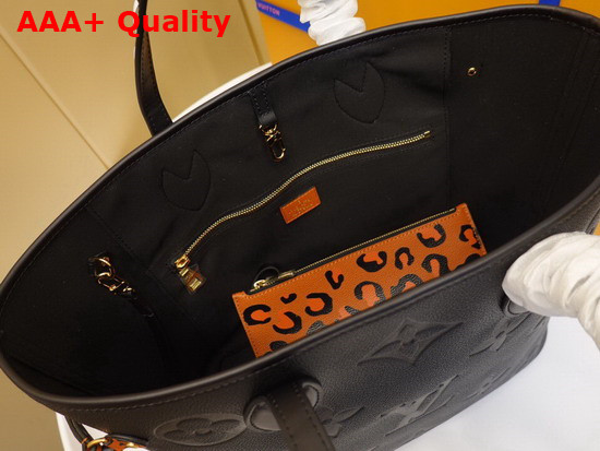 Louis Vuitton Neverfull MM Black Monogram Empreinte Leather M45856 Replica