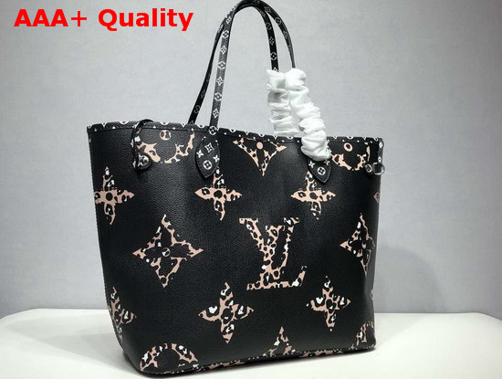 Louis Vuitton Neverfull MM Black Monogram Print Canvas Replica