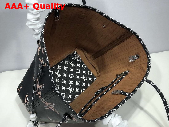 Louis Vuitton Neverfull MM Black Monogram Print Canvas Replica