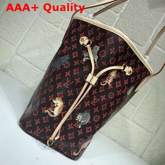 Louis Vuitton Neverfull MM Brown and Orange Transformed Monogram Canvas M44441 Replica