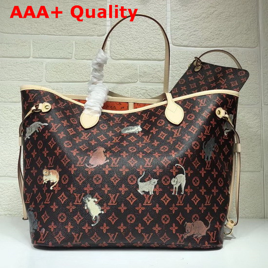 Louis Vuitton Neverfull MM Brown and Orange Transformed Monogram Canvas M44441 Replica