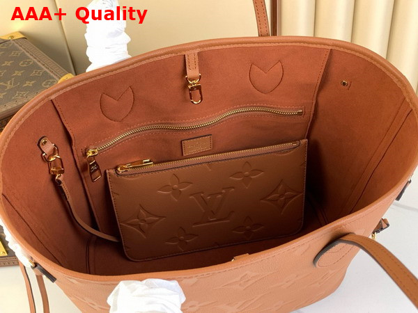 Louis Vuitton Neverfull MM Cognac Monogram Empreinte Leather M12605 Replica