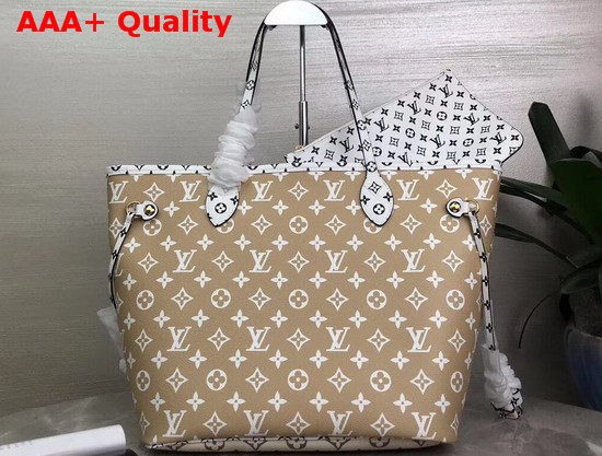 Louis Vuitton Neverfull MM Kaki Monogram Coated Canvas M44568 Replica