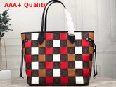 Louis Vuitton Neverfull MM Maxi Woven Monogram Canvas and Multicolor Calf Leather Replica