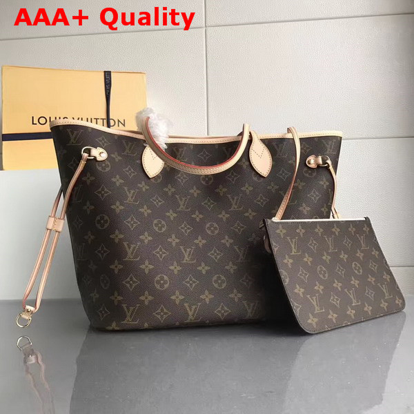 Louis Vuitton Neverfull MM Monogram Canvas Pink Interior Replica