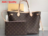 Louis Vuitton Neverfull MM Monogram Canvas Pink Interior Replica