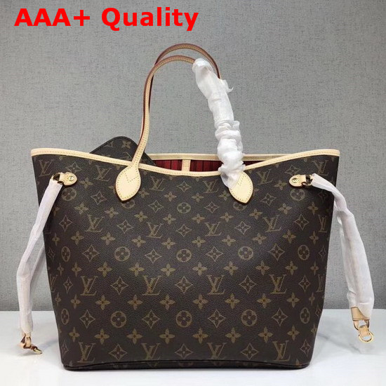 Louis Vuitton Neverfull MM Monogram Cherry Interior Replica