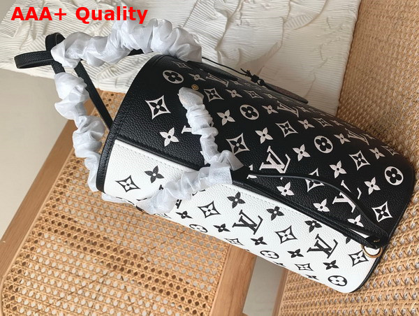 Louis Vuitton Neverfull MM Monogram Empreinte Leather Black White M46103 Replica