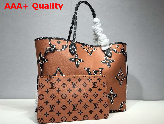 Louis Vuitton Neverfull MM Orange Monogram Print Canvas Replica