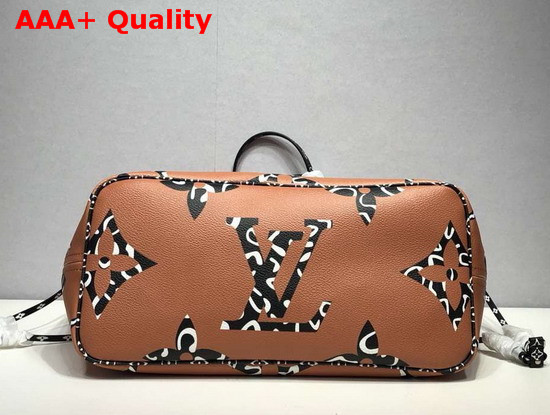 Louis Vuitton Neverfull MM Orange Monogram Print Canvas Replica