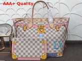 Louis Vuitton Neverfull MM Printed Damier Azur Canvas Replica