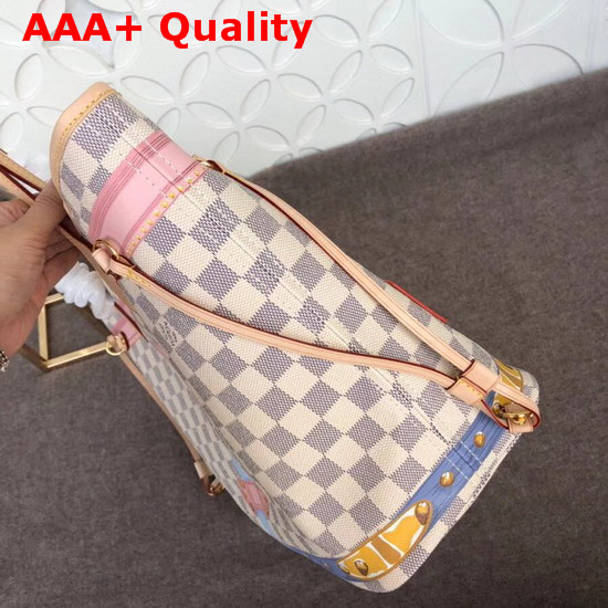 Louis Vuitton Neverfull MM Printed Damier Azur Canvas Replica