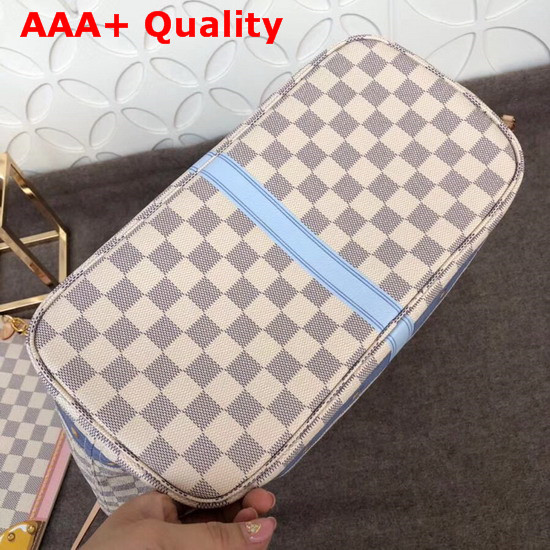 Louis Vuitton Neverfull MM Printed Damier Azur Canvas Replica