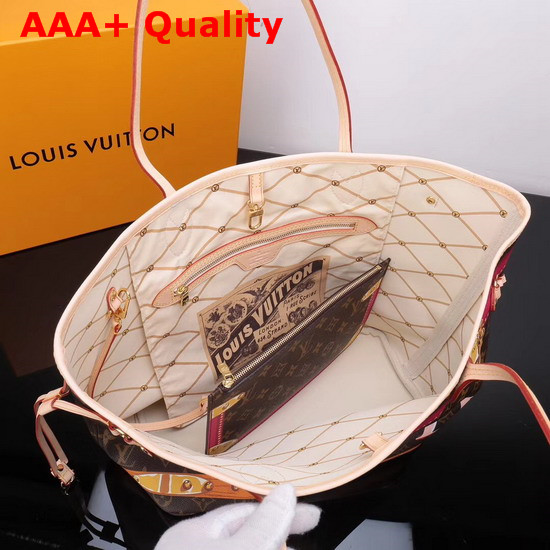 Louis Vuitton Neverfull MM Printed Monogram Canvas and Leather Patches Replica